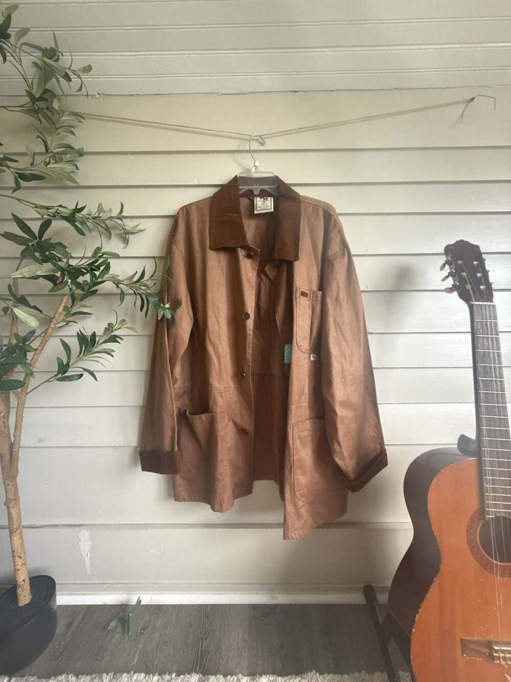 Rugged Run Vintage Corduroy Collar Canvas Barn Chore Jacket